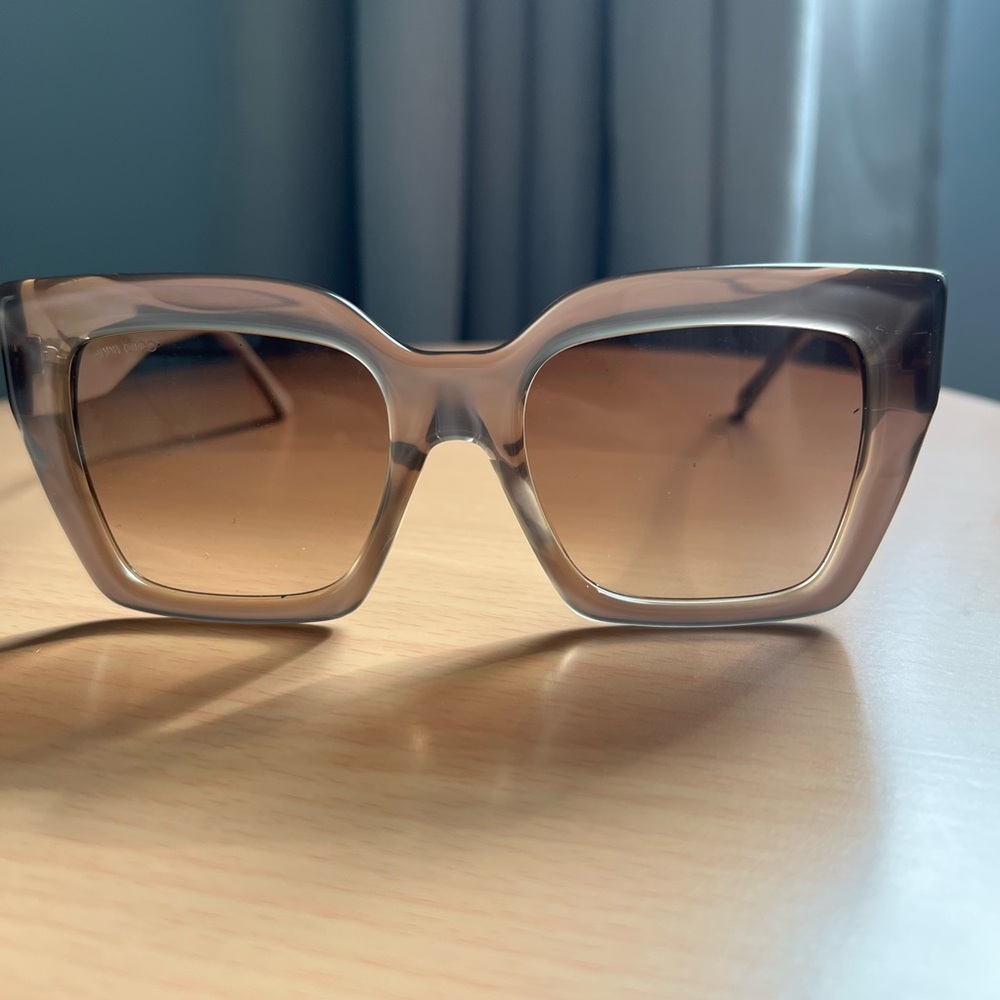 Jimmy Choo Chic Oversized Tan Sunglasses
